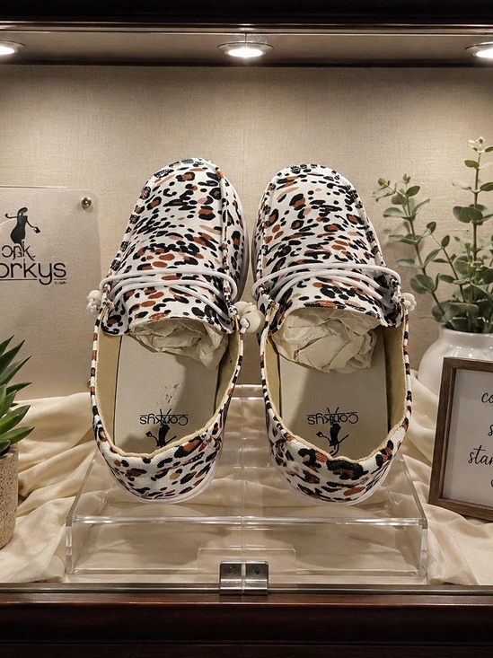 Corkys Shoes - Corkys Leopard Print Slip-On Flats